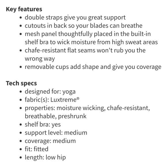 Lululemon Optimal Tank Top Black/ size 8 EUC - Picture 7 of 7